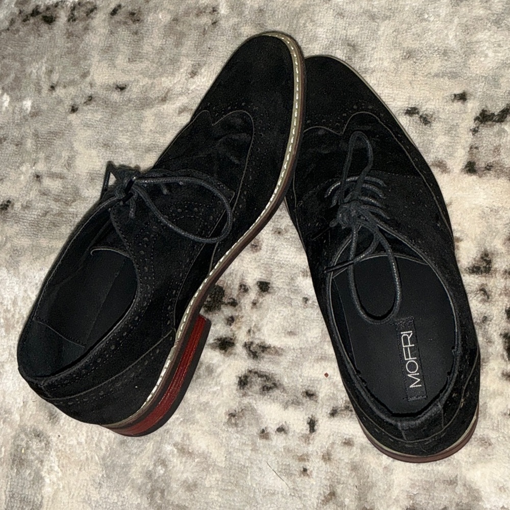 Men's Black Suede Loafers